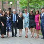President Salovey and Marta Moret with alumni